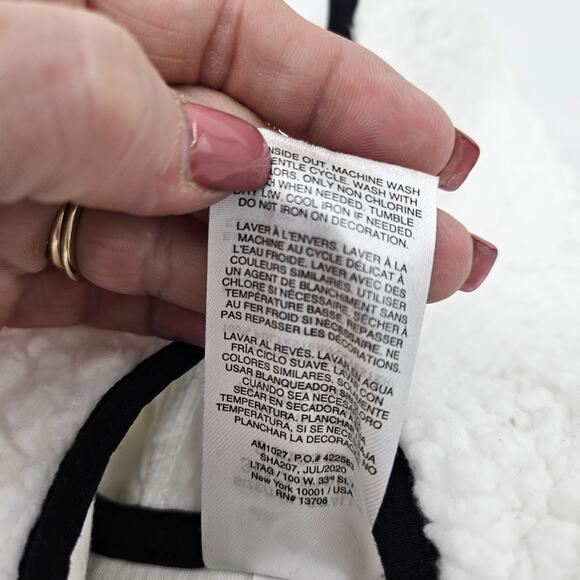 Adidas Size 3 Month Baby Hooded Sherpa Coverall Snowsuit Cozy Fleece Teddy Bear - Picture 8 of 11